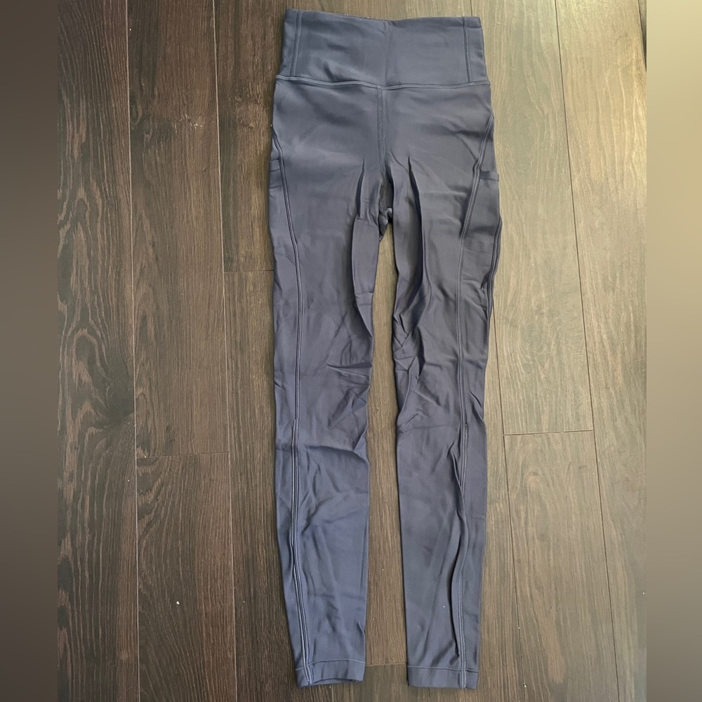 Lululemon athletic High-Waisted Navy Leggings Fleece Lined